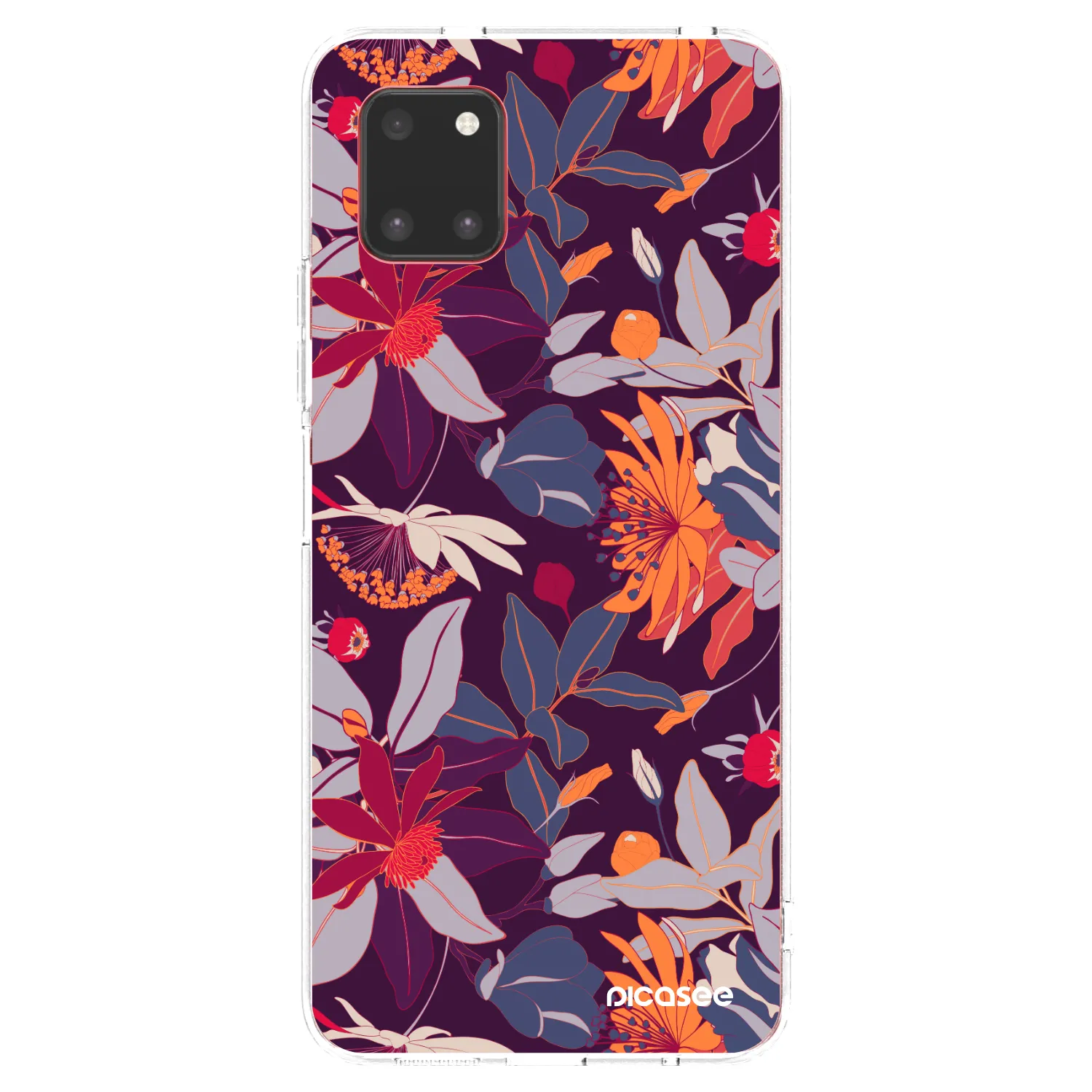 Picasee silikónový prehľadný obal pre Samsung Galaxy Note 10 Lite N770F - Purple Leaf