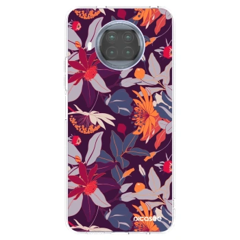 Picasee silikónový prehľadný obal pre Xiaomi Mi 10T Lite - Purple Leaf