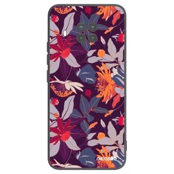 Picasee silikónový čierny obal pre Xiaomi Mi 10T Lite - Purple Leaf
