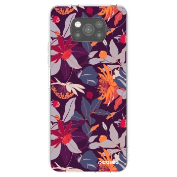 Picasee silikónový čierny obal pre Xiaomi Poco X3 Pro - Purple Leaf
