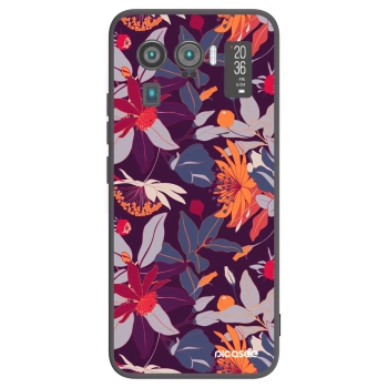 Picasee silikónový čierny obal pre Xiaomi Mi 11 Ultra - Purple Leaf