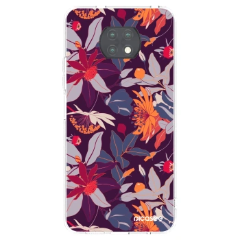 Picasee silikónový prehľadný obal pre Xiaomi Redmi Note 9T - Purple Leaf