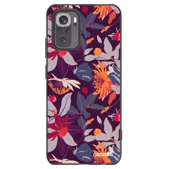Picasee silikónový čierny obal pre Xiaomi Redmi Note 11S 4G - Purple Leaf