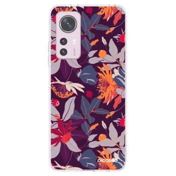 Picasee silikónový prehľadný obal pre Xiaomi 12 - Purple Leaf