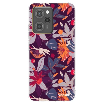 Picasee silikónový čierny obal pre Xiaomi Poco X5 Pro - Purple Leaf