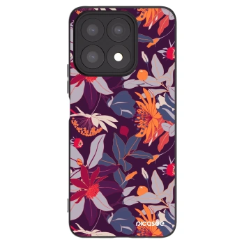 Picasee silikónový čierny obal pre Honor X8a - Purple Leaf