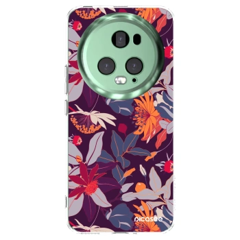 Picasee silikónový prehľadný obal pre Honor Magic5 Pro - Purple Leaf