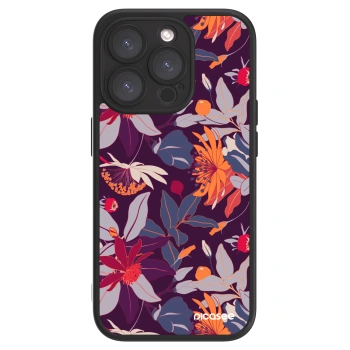 Picasee ULTIMATE CASE MagSafe pro Apple iPhone 15 Pro - Purple Leaf