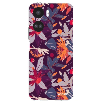 Picasee silikónový prehľadný obal pre Honor 90 Lite 5G - Purple Leaf