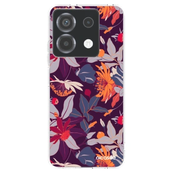 Picasee silikónový prehľadný obal pre Xiaomi Poco X6 - Purple Leaf
