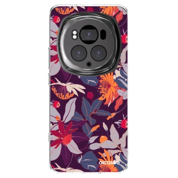 Picasee silikónový prehľadný obal pre Honor Magic6 Pro - Purple Leaf