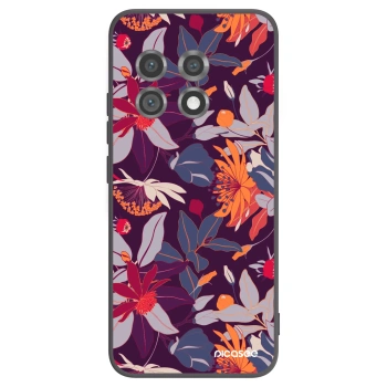 Picasee silikónový čierny obal pre OnePlus 11 5G - Purple Leaf