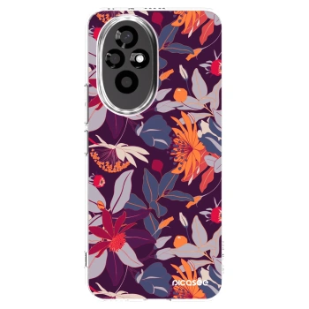 Picasee silikónový prehľadný obal pre Honor 200 Pro 5G - Purple Leaf