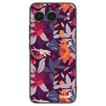 Picasee silikónový čierny obal pre OnePlus Nord 4 - Purple Leaf