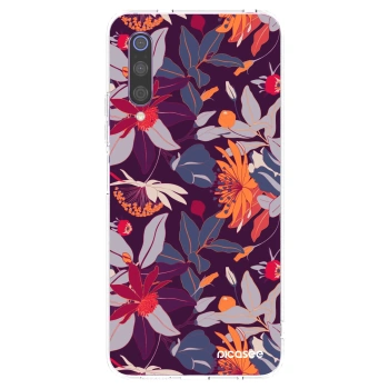 Picasee silikónový prehľadný obal pre Xiaomi Mi 9 - Purple Leaf