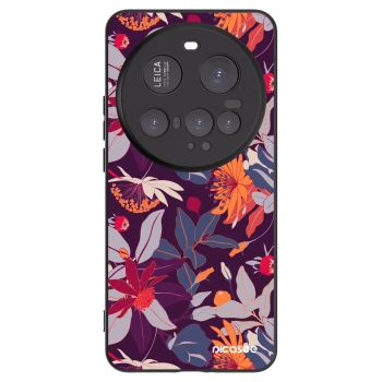 Picasee silikónový čierny obal pre Xiaomi 15 Ultra - Purple Leaf