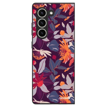 Obal pre Samsung Galaxy Z Fold5 5G - Purple Leaf