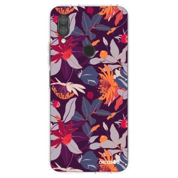 Picasee silikónový prehľadný obal pre Xiaomi Redmi 7 - Purple Leaf