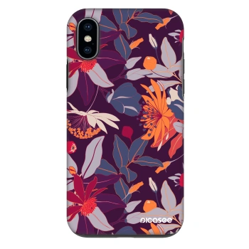 Obal pre Apple iPhone X/XS - Purple Leaf