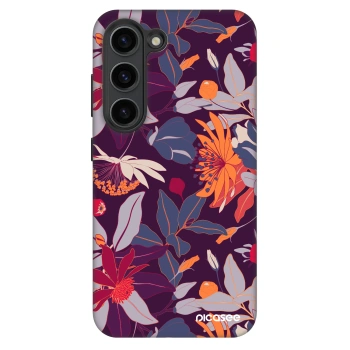 Picasee Fashion Case pre Samsung Galaxy S23+ 5G - Purple Leaf
