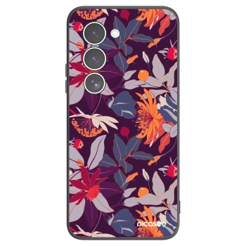 Picasee silikónový čierny obal pre Xiaomi Redmi 15 5G - Purple Leaf
