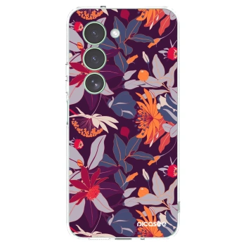 Picasee silikónový prehľadný obal pre Xiaomi Redmi 15 5G - Purple Leaf
