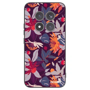 Picasee silikónový čierny obal pre Xiaomi Redmi Note 15 Pro+ - Purple Leaf