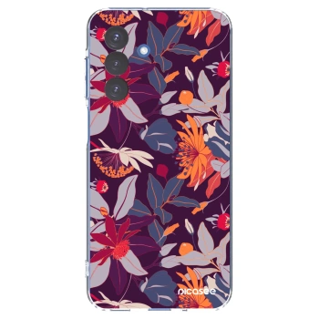 Picasee silikónový prehľadný obal pre Samsung Galaxy A17 5G - Purple Leaf