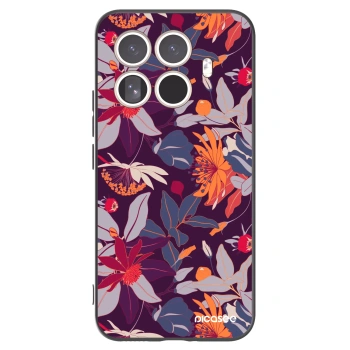 Picasee silikónový čierny obal pre Xiaomi 15T Pro - Purple Leaf