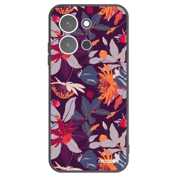 Picasee silikónový čierny obal pre Xiaomi Redmi 15C 5G - Purple Leaf