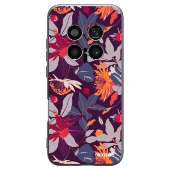 Picasee silikónový čierny obal pre Honor Magic8 Pro 5G - Purple Leaf