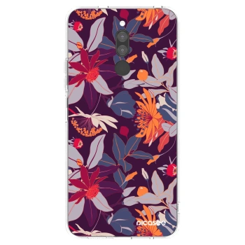 Picasee silikónový prehľadný obal pre Xiaomi Redmi 8 - Purple Leaf
