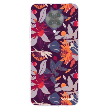 Picasee silikónový prehľadný obal pre Xiaomi Poco F2 Pro - Purple Leaf