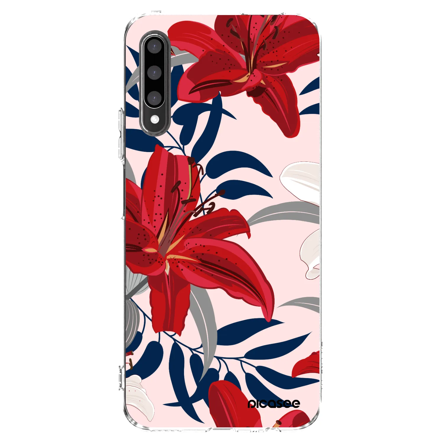 Picasee silikónový prehľadný obal pre Honor 9X Pro - Red Lily