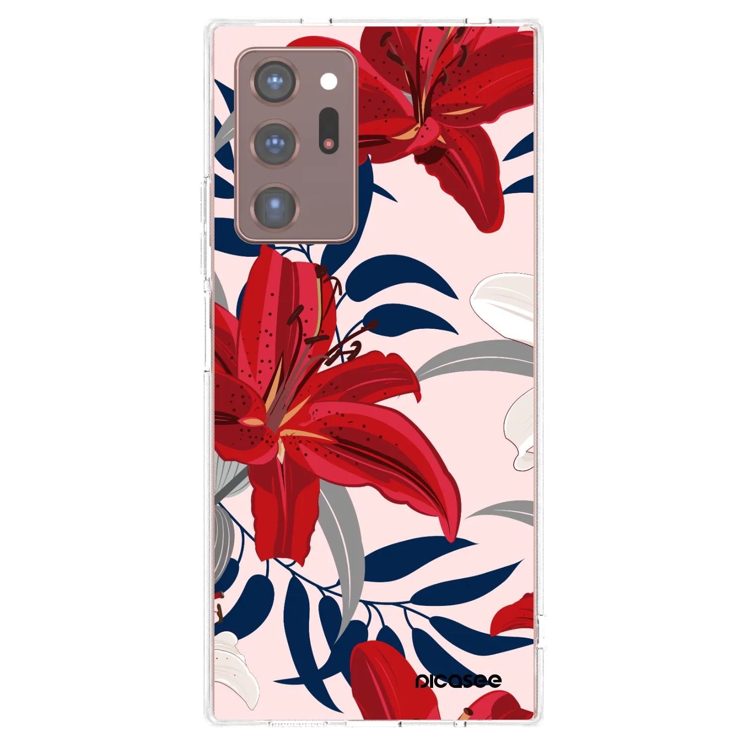 Picasee silikónový prehľadný obal pre Samsung Galaxy Note 20 Ultra - Red Lily