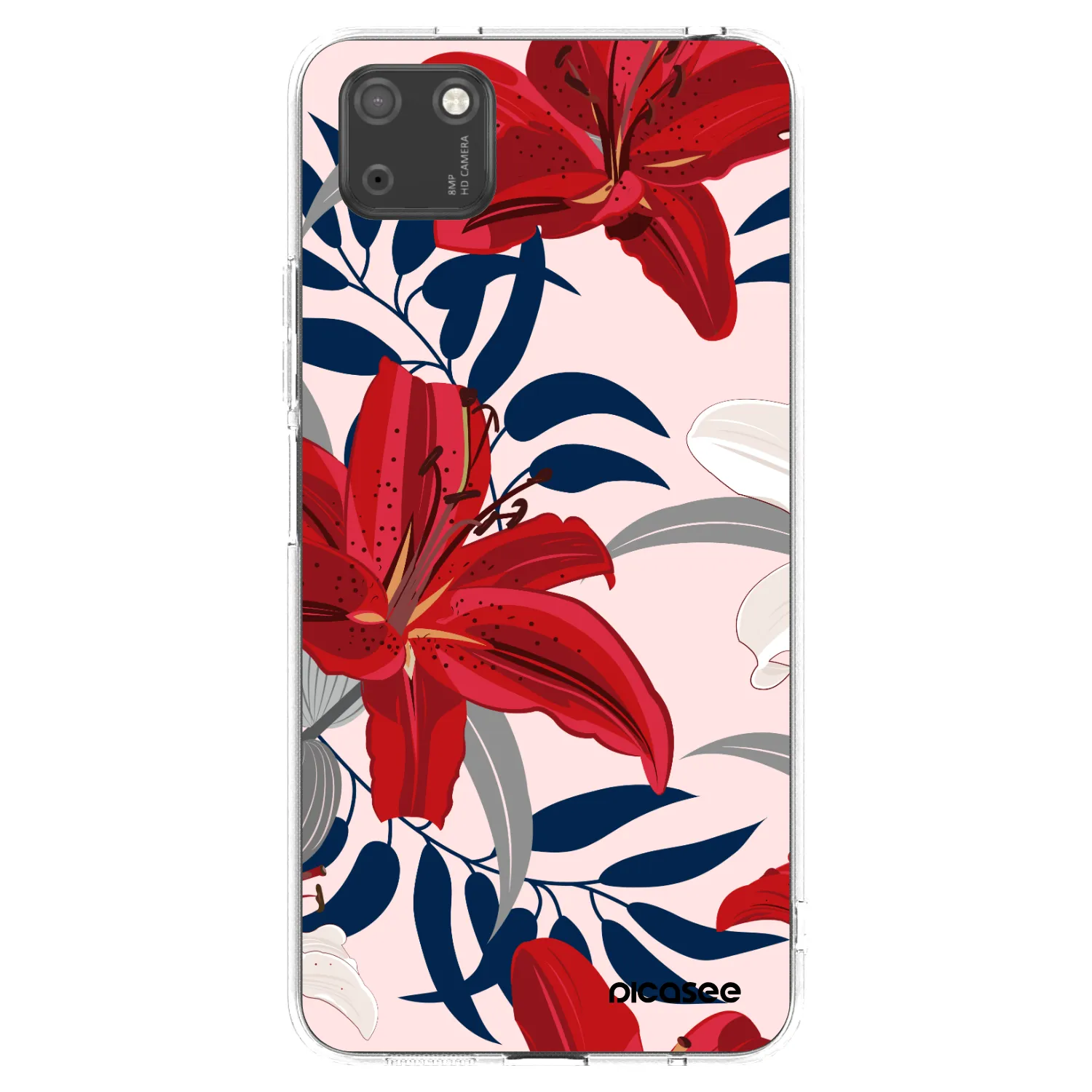 Picasee silikónový prehľadný obal pre Huawei Y5P - Red Lily