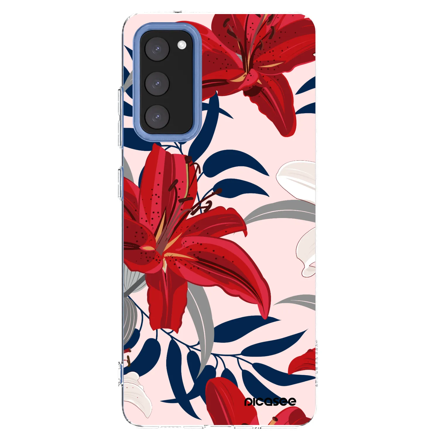 Picasee silikónový prehľadný obal pre Samsung Galaxy S20 FE - Red Lily