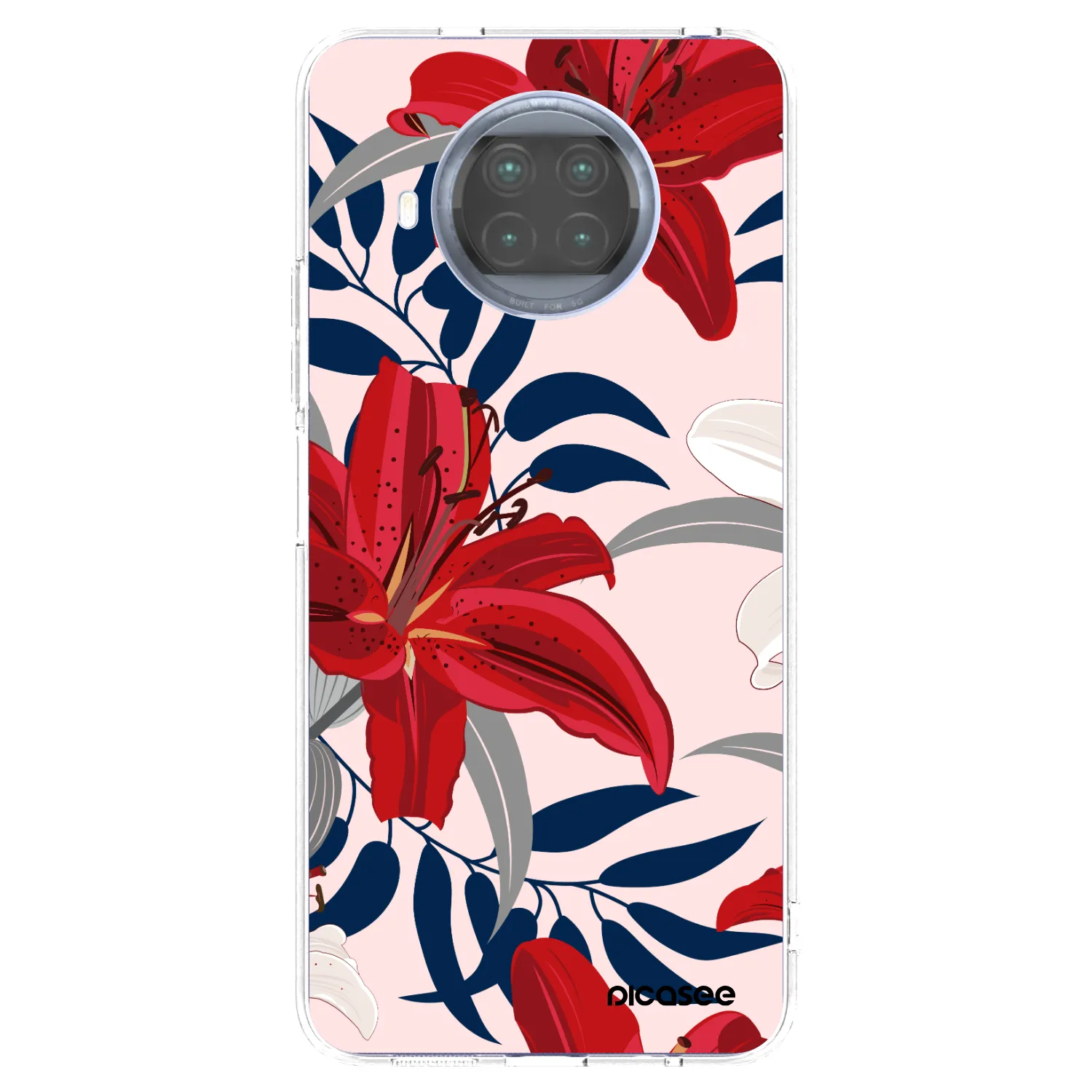 Picasee silikónový prehľadný obal pre Xiaomi Mi 10T Lite - Red Lily