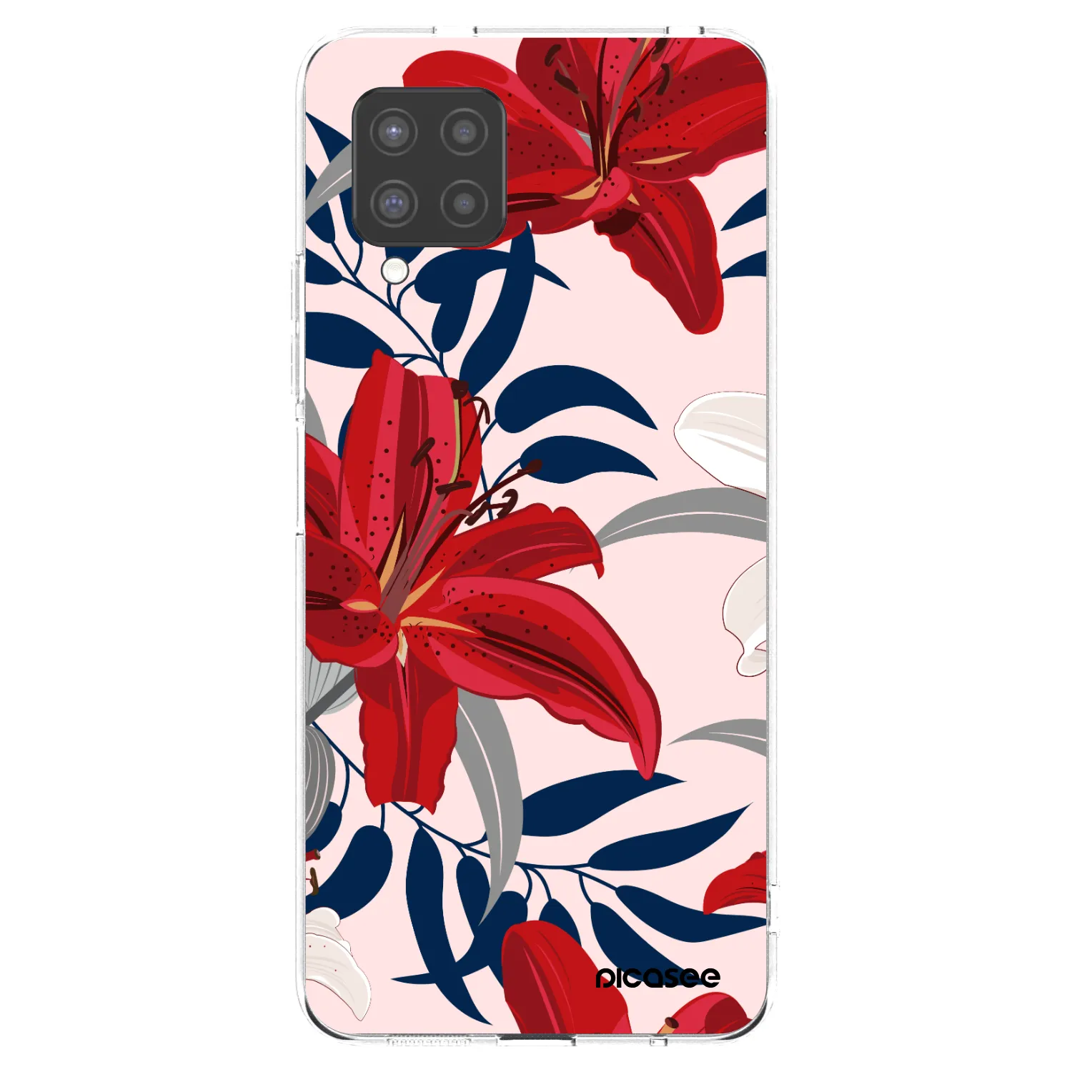 Picasee silikónový prehľadný obal pre Samsung Galaxy A42 A426B - Red Lily