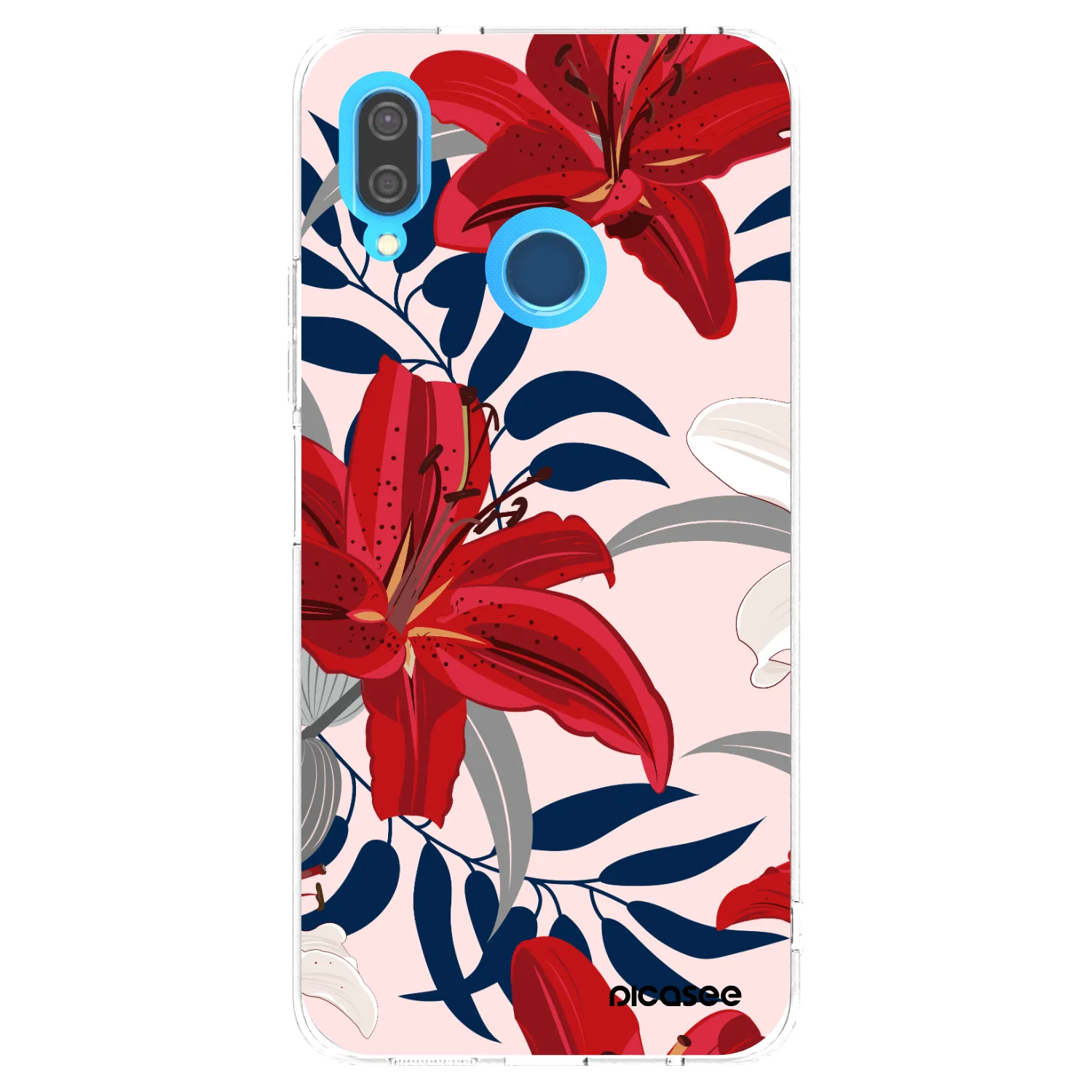Picasee silikónový prehľadný obal pre Huawei P20 Lite - Red Lily