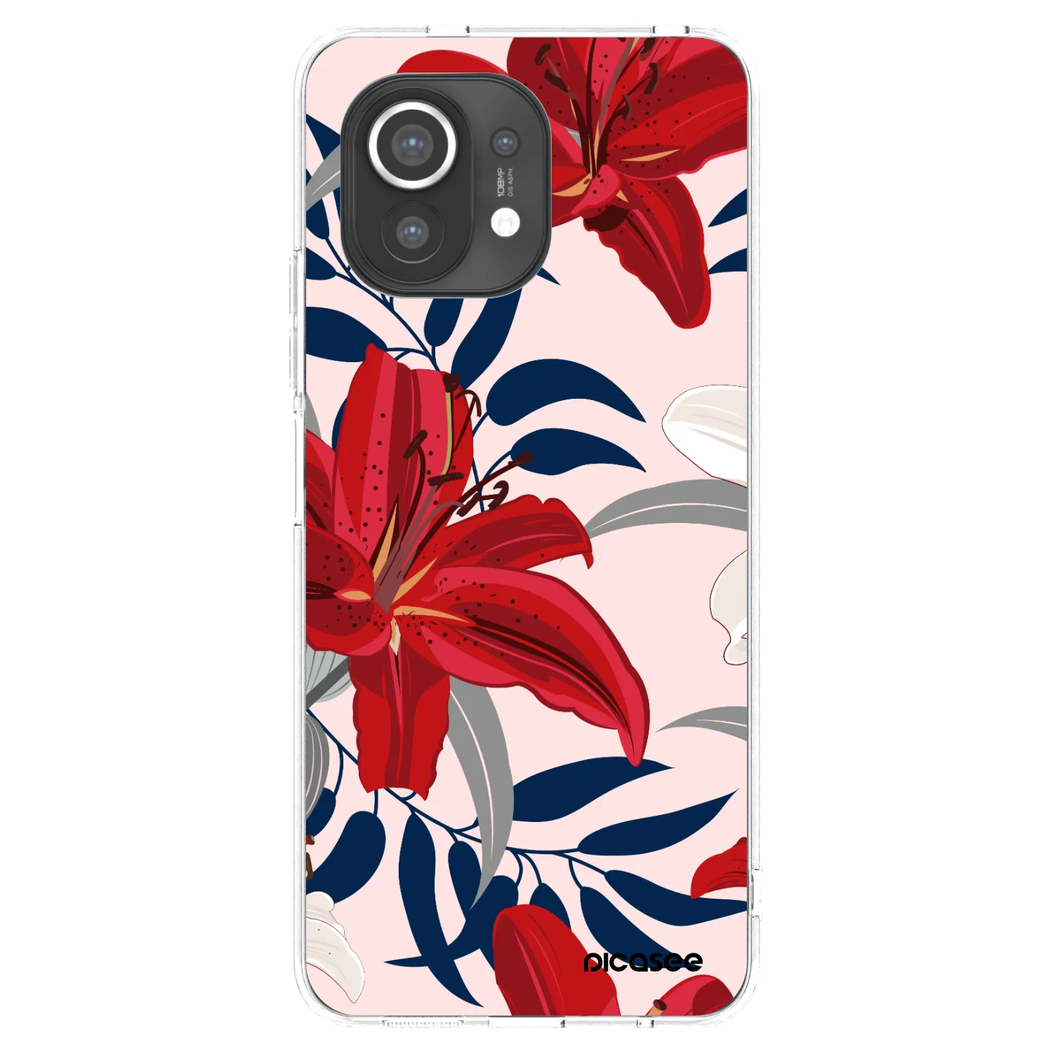 Picasee silikónový prehľadný obal pre Xiaomi Mi 11 - Red Lily