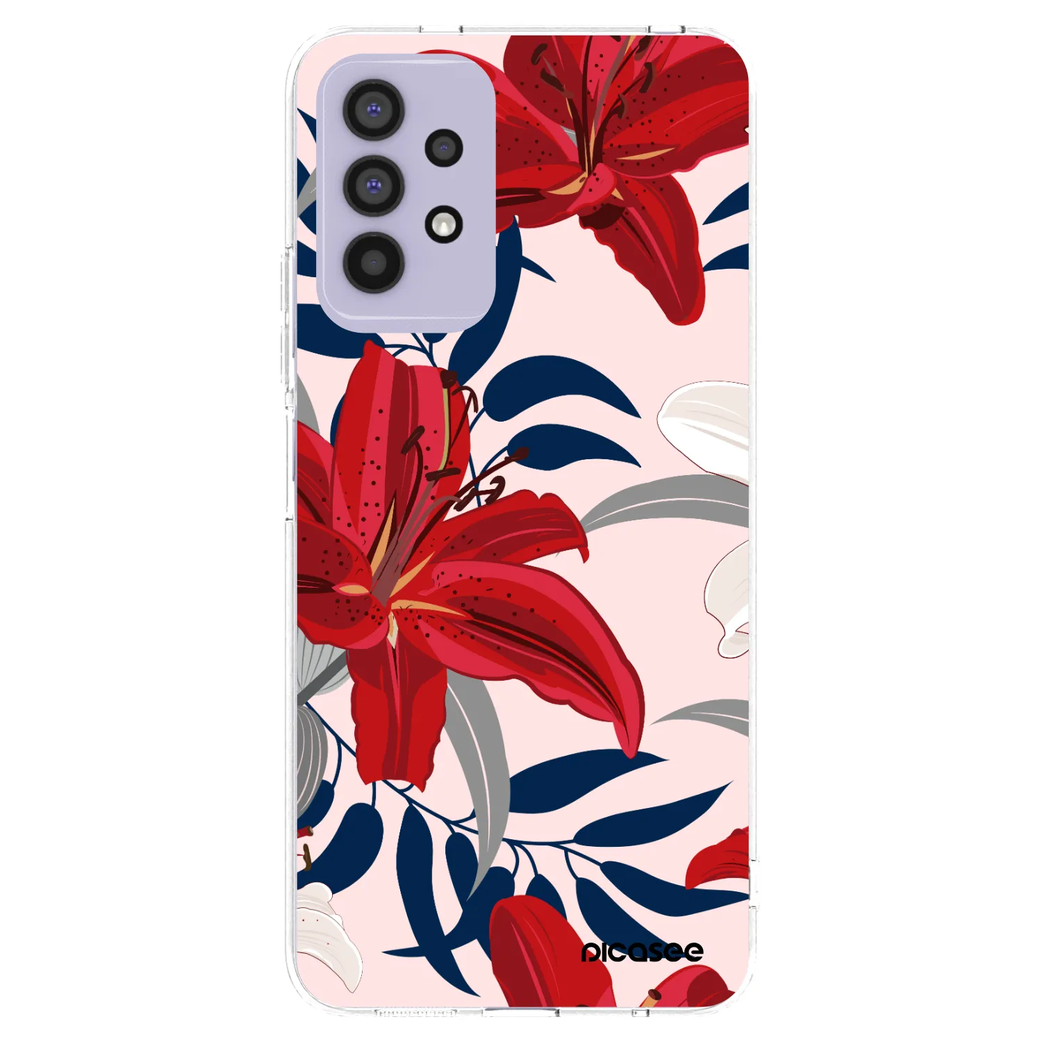 Picasee silikónový prehľadný obal pre Samsung Galaxy A32 4G SM-A325F - Red Lily