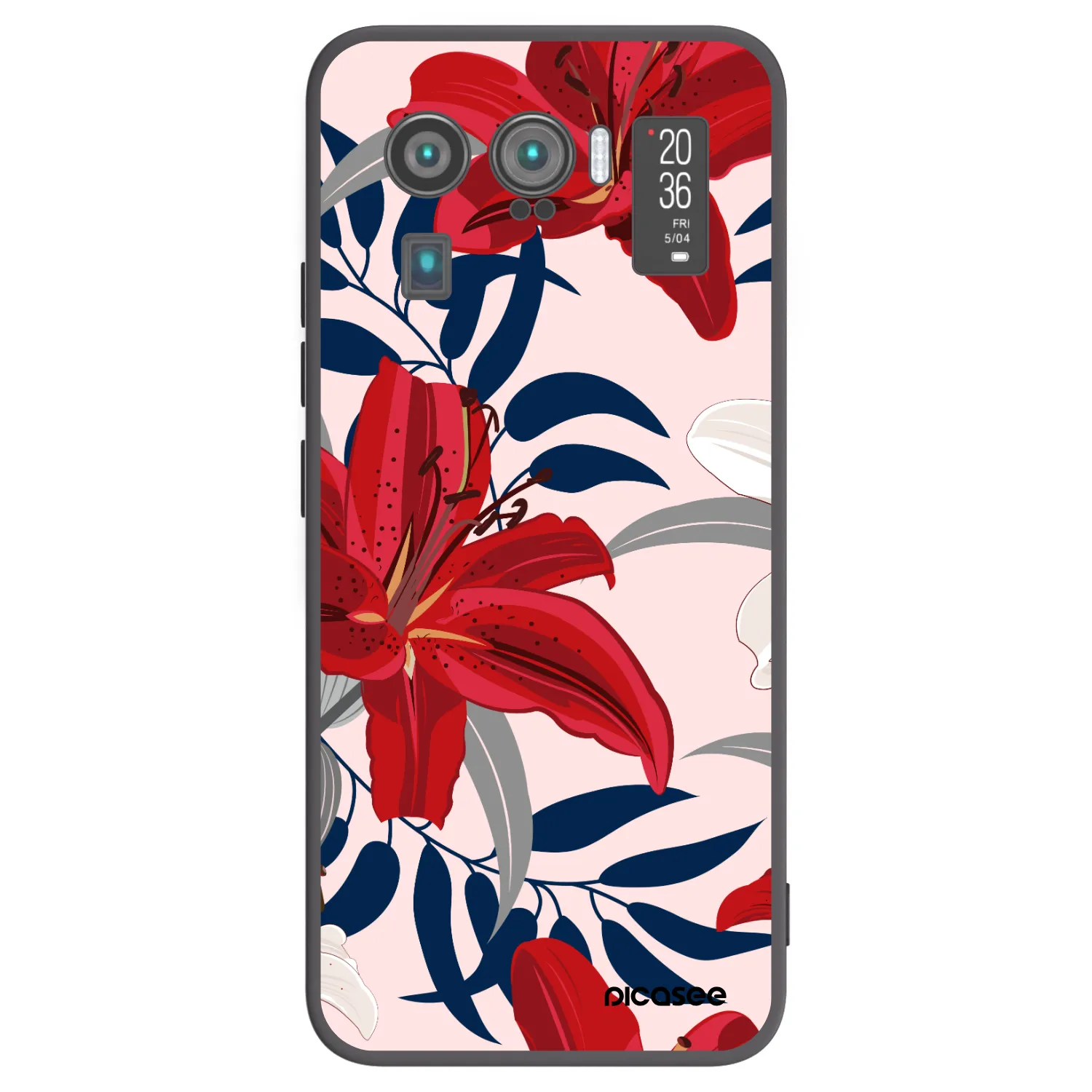 Picasee silikónový čierny obal pre Xiaomi Mi 11 Ultra - Red Lily