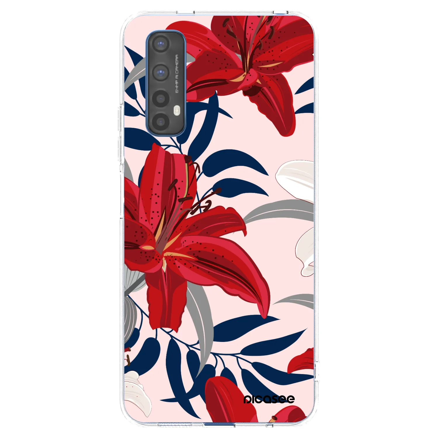 Picasee silikónový prehľadný obal pre Realme 7 - Red Lily
