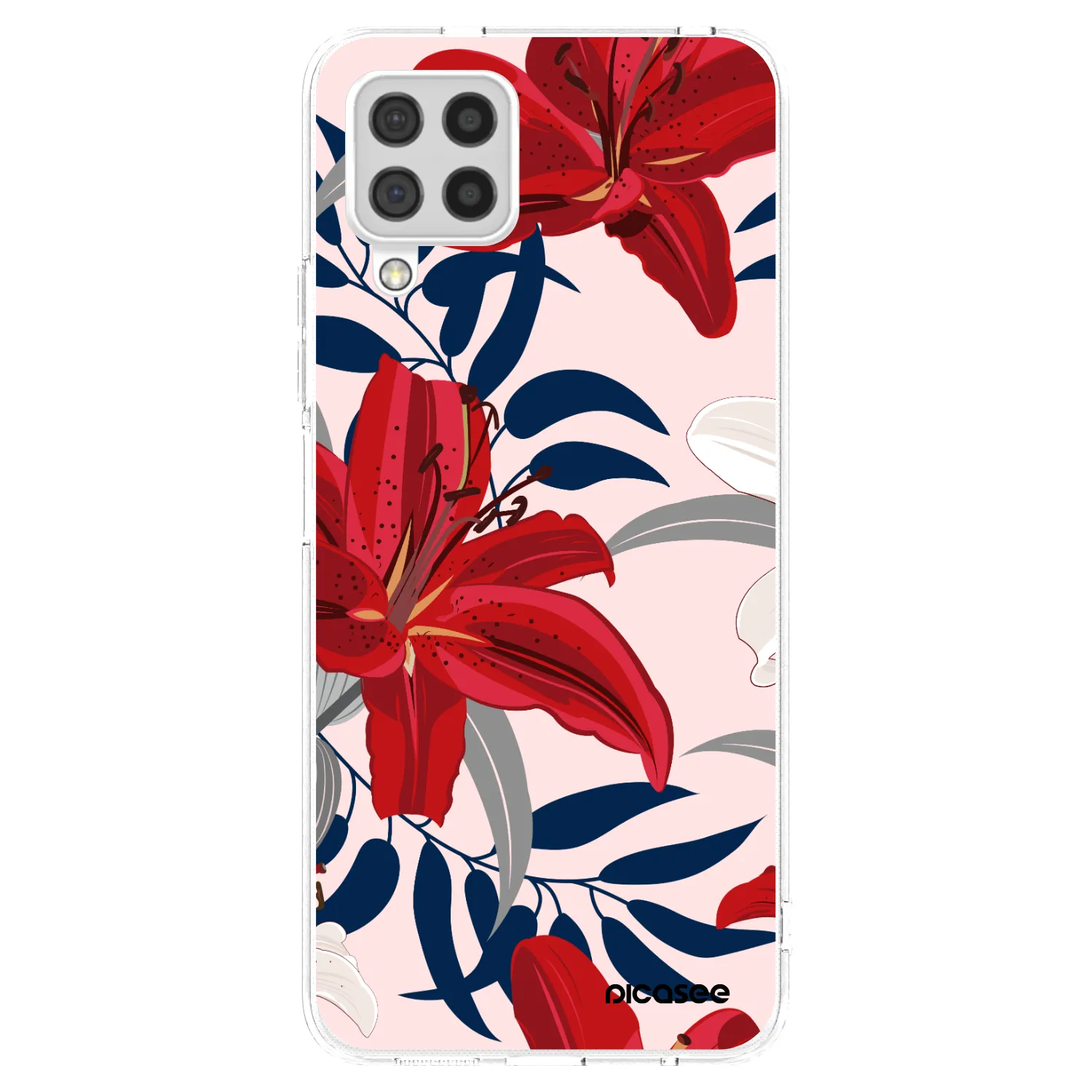 Picasee silikónový prehľadný obal pre Samsung Galaxy A22 A225F 4G - Red Lily