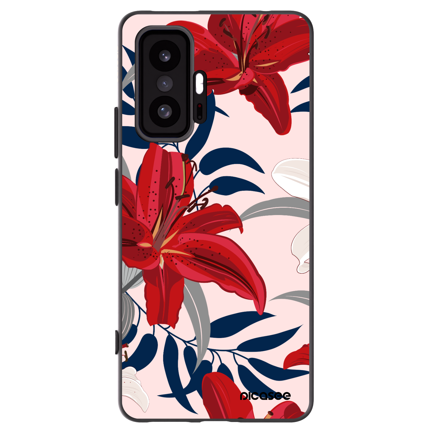 Picasee silikónový čierny obal pre Xiaomi 11T - Red Lily