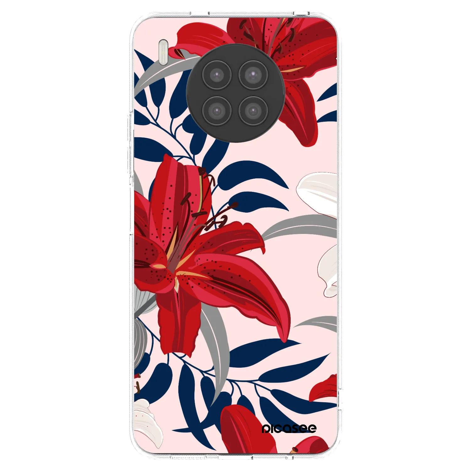 Picasee silikónový prehľadný obal pre Huawei Nova 8i - Red Lily
