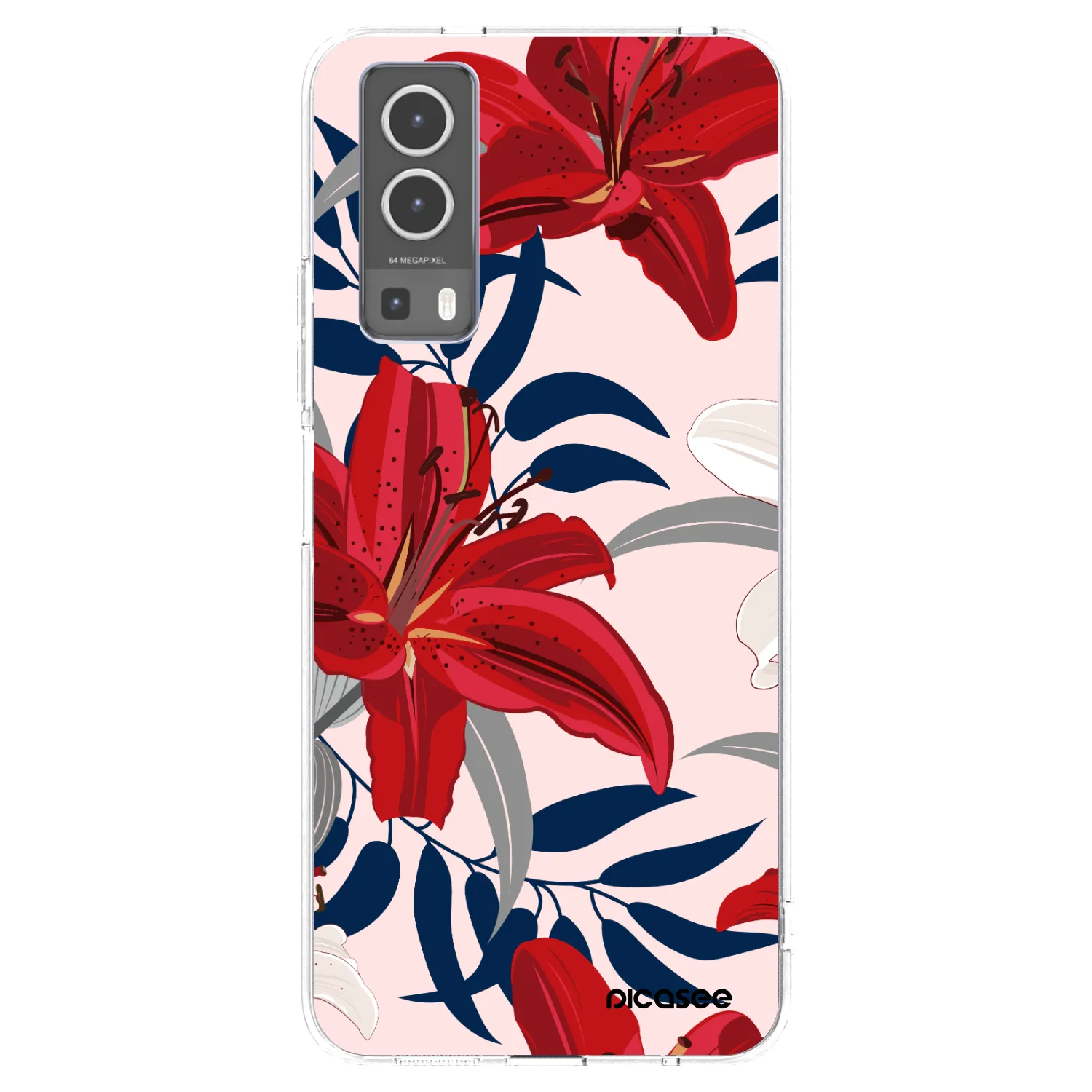 Picasee silikónový prehľadný obal pre Vivo Y72 5G - Red Lily