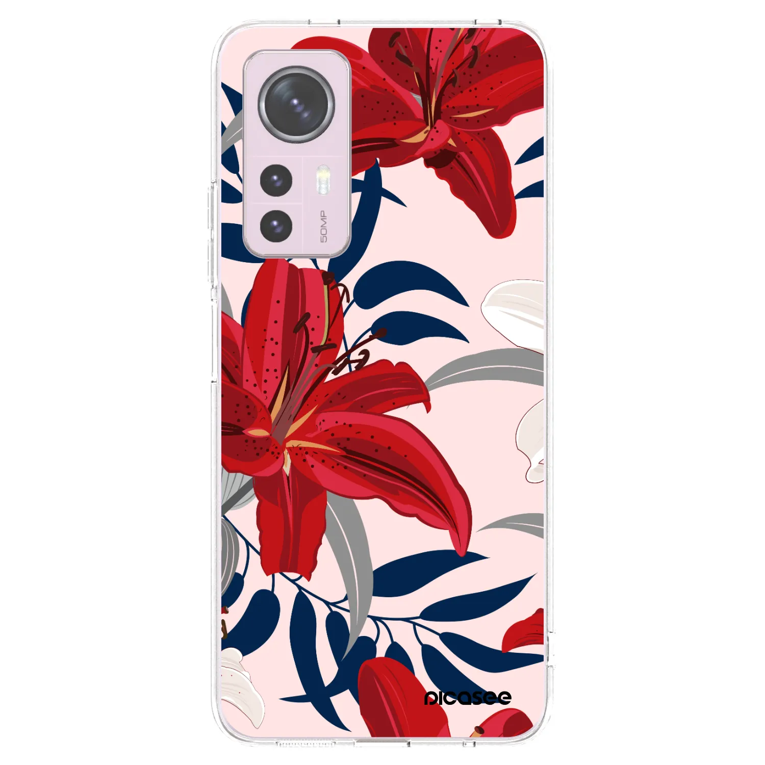 Picasee silikónový prehľadný obal pre Xiaomi 12 - Red Lily