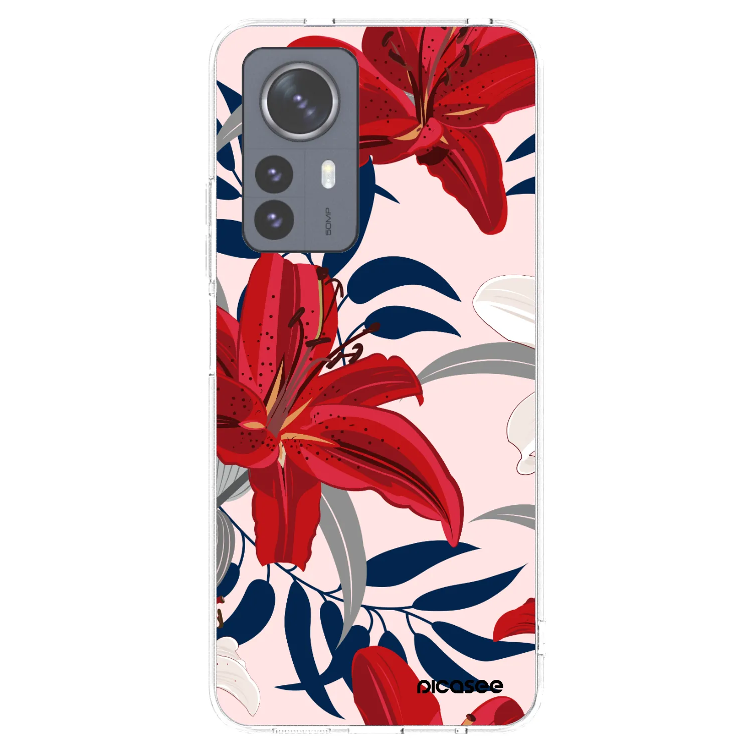 Picasee silikónový prehľadný obal pre Xiaomi 12 Pro - Red Lily